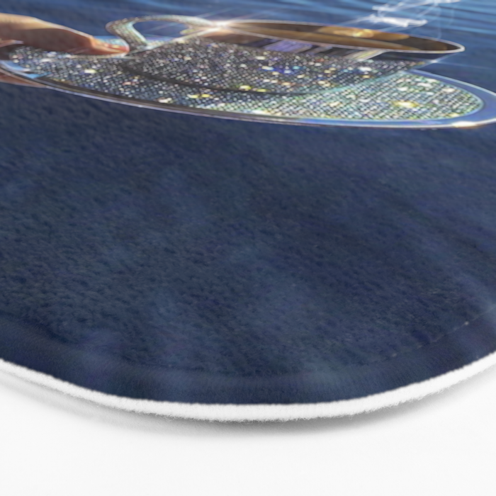 TAKE A BREAK | blue | cup | summer | glitter | sunshine | vacation | morning | coffee | aesthetic  Bath Mat Gallery Image 3