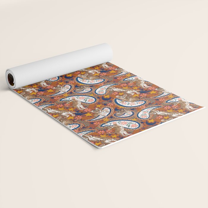 Celestial Sunset Leopard Cubs Yoga Mat Gallery Image 2