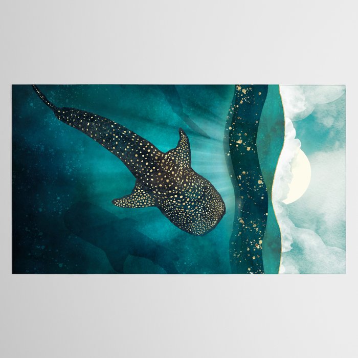 Metallic Whale Shark Tablecloth Gallery Image 2