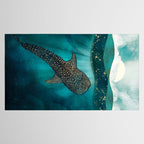 Metallic Whale Shark Tablecloth Gallery Image 2