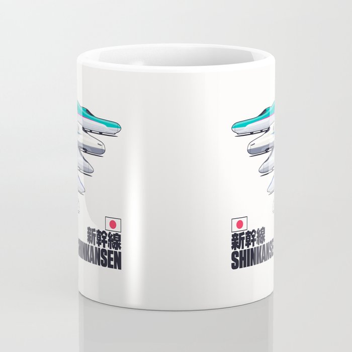 Shinkansen Bullet Train Evolution - White Coffee Mug Gallery Image 4