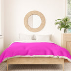 BRIGHT MAGENTA SOLID COLOR Plain Vibrant Hot Pink Shade Duvet Cover Gallery Image 3