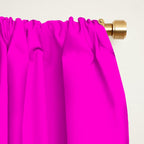 BRIGHT MAGENTA SOLID COLOR Plain Vibrant Hot Pink Shade Window Curtain Gallery Image 2