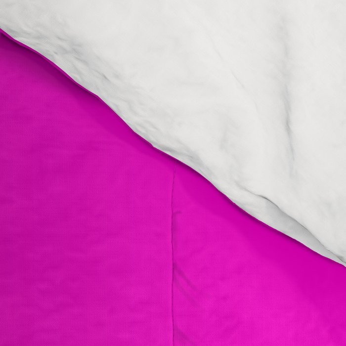 BRIGHT MAGENTA SOLID COLOR Plain Vibrant Hot Pink Shade Comforter Gallery Image 4