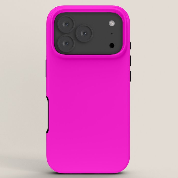 BRIGHT MAGENTA SOLID COLOR Plain Vibrant Hot Pink Shade iPhone Case Gallery Image 7