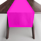 BRIGHT MAGENTA SOLID COLOR Plain Vibrant Hot Pink Shade Table Runner Gallery Image 1