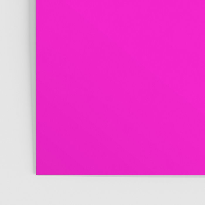 BRIGHT MAGENTA SOLID COLOR Plain Vibrant Hot Pink Shade Poster Gallery Image 3