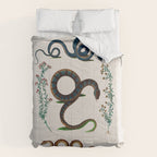 Albertus Seba Three Snakes And Floral Vines  Comforter Gallery Image 6