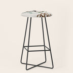 Albertus Seba Three Snakes And Floral Vines  Stool Gallery Image 1