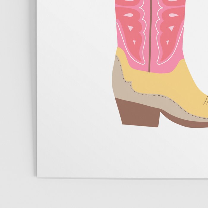 Cowboy Boots (Warm Palette) Illustration  Poster Gallery Image 3