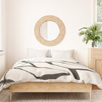 Minimal Line Leaves #1 Duvet Cover Gallery Image 3
