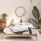 Minimal Line Leaves #1 Comforter Gallery Image 3