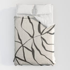 Minimal Line Leaves #1 Comforter Gallery Image 6