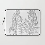 Minimal Line Art Fern Leaves Laptop Sleeve Gallery Image 1