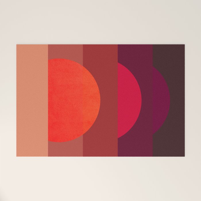 Abstraction_SUNSET_RED_BOHEMIAN_POP_ART_Minimalism_0124A Welcome Mat Gallery Image 1