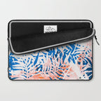 Tropical palms blue and coral Laptop Sleeve Gallery Image 2