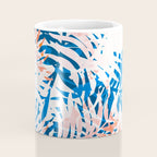 Tropical palms blue and coral Coffee Mug Gallery Image 4