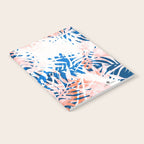 Tropical palms blue and coral Notebook Gallery Image 2