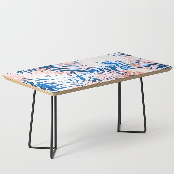 Tropical palms blue and coral Coffee Table Gallery Image 1