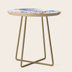 Tropical palms blue and coral Side Table Gallery Image 1