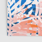 Tropical palms blue and coral Poster Gallery Image 3
