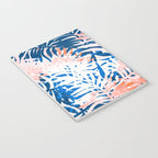 Tropical palms blue and coral Notebook Gallery Image 3