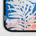 Tropical palms blue and coral Laptop Sleeve Gallery Image 3