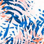 Tropical palms blue and coral Coffee Mug Gallery Image 2