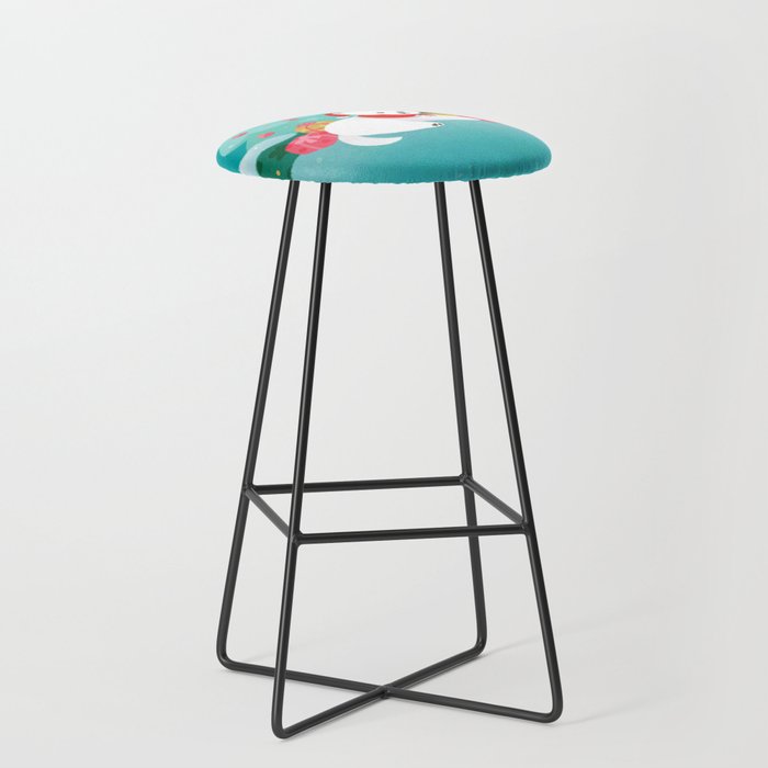 Christmas bichon frise 2 Stool Gallery Image 1