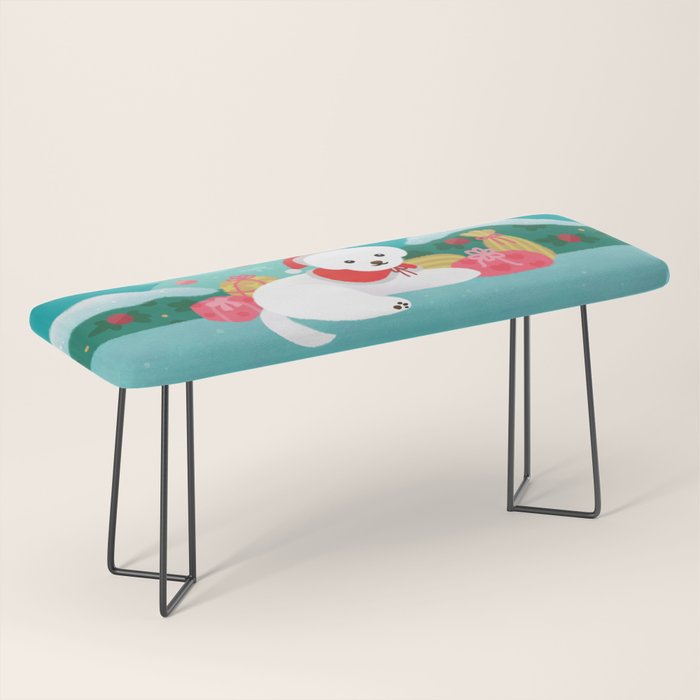 Christmas bichon frise 2 Bench Gallery Image 1