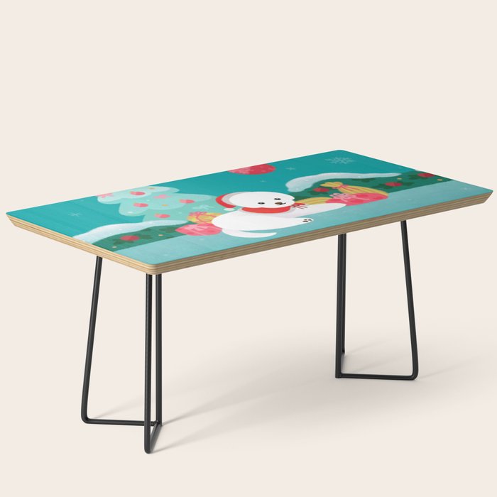 Christmas bichon frise 2 Coffee Table Gallery Image 1