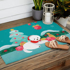 Christmas bichon frise 2 Outdoor Rug Gallery Image 2