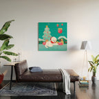 Christmas bichon frise 2 Wood Wall Art Gallery Image 2