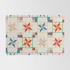 Vibrant  Colorful Star Quilt Pattern Rug Gallery Image 2
