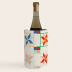 Vibrant  Colorful Star Quilt Pattern Wine Chiller Gallery Image 3