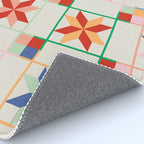 Vibrant  Colorful Star Quilt Pattern Rug Gallery Image 4