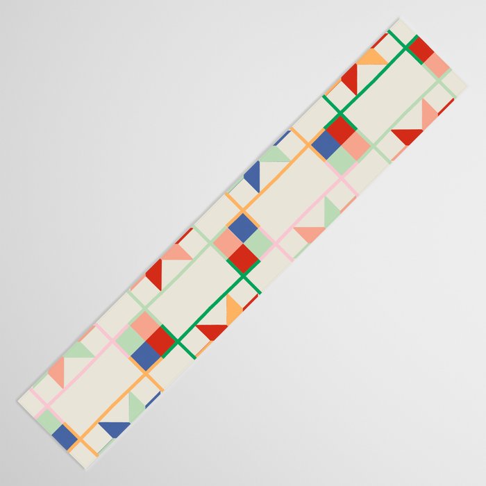 Vibrant  Colorful Star Quilt Pattern Table Runner Gallery Image 3