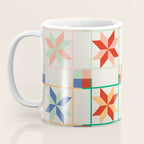 Vibrant  Colorful Star Quilt Pattern Coffee Mug Gallery Image 3