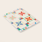 Vibrant  Colorful Star Quilt Pattern Notebook Gallery Image 3