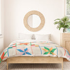 Vibrant  Colorful Star Quilt Pattern Duvet Cover Gallery Image 3