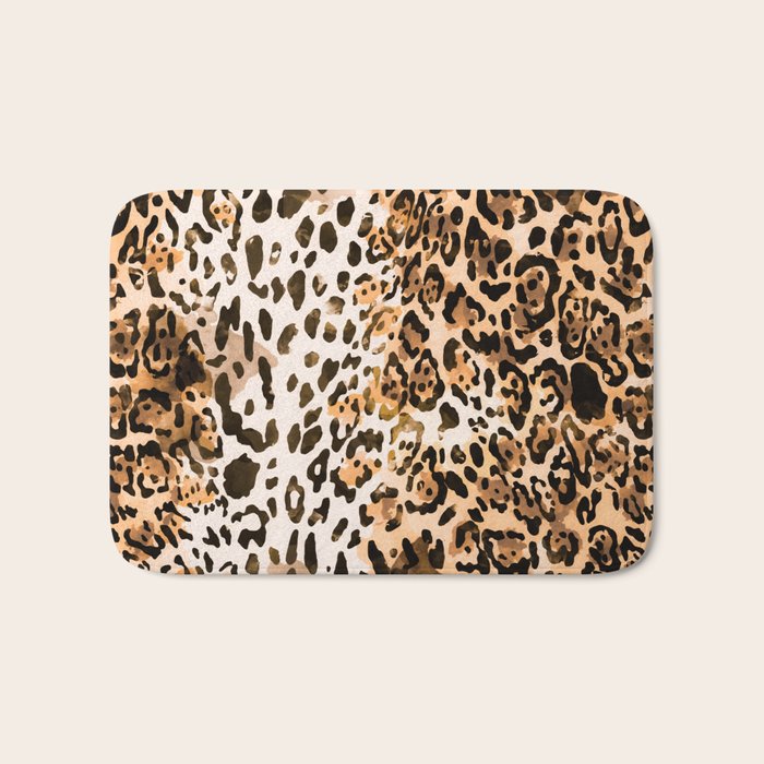 Pattern Leopard Bath Mat Gallery Image 1