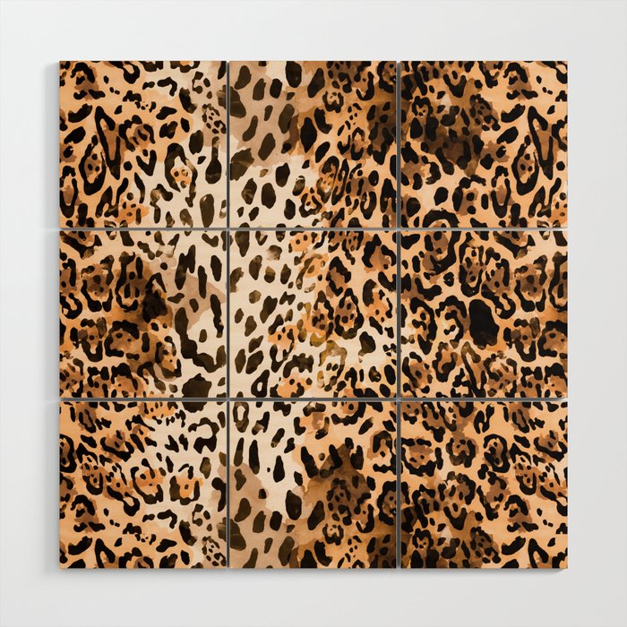 Pattern Leopard Wood Wall Art Gallery Image 1