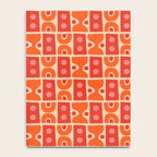 Mid Century Modern Abstract Pattern 721 Mid Mod Orange & Red Notebook Gallery Image 4