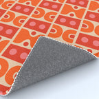 Mid Century Modern Abstract Pattern 721 Mid Mod Orange & Red Rug Gallery Image 4