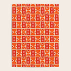 Mid Century Modern Abstract Pattern 721 Mid Mod Orange & Red Poster Gallery Image 4