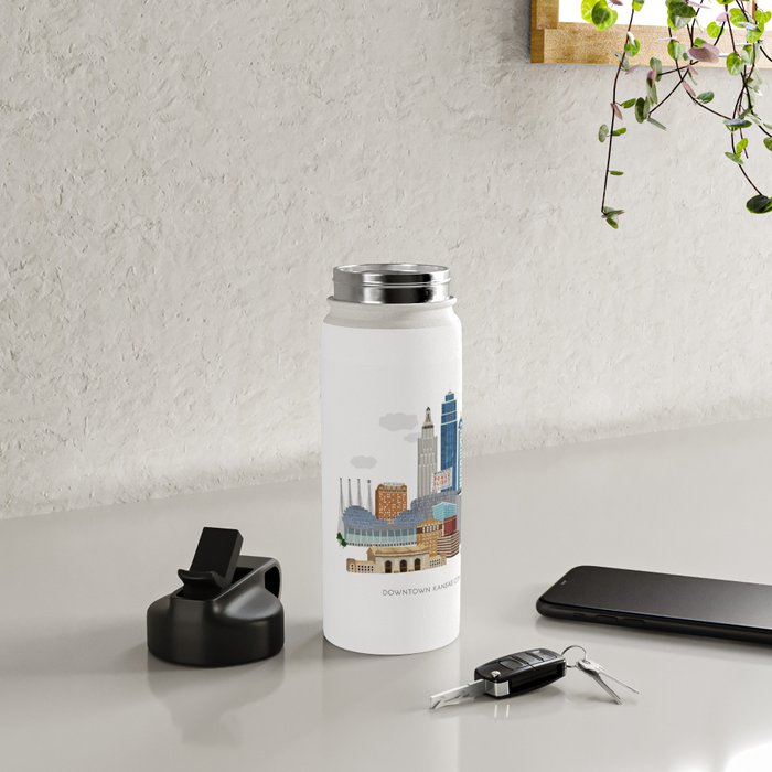 Kansas City Skyline Water Bottle Gallery Image 4