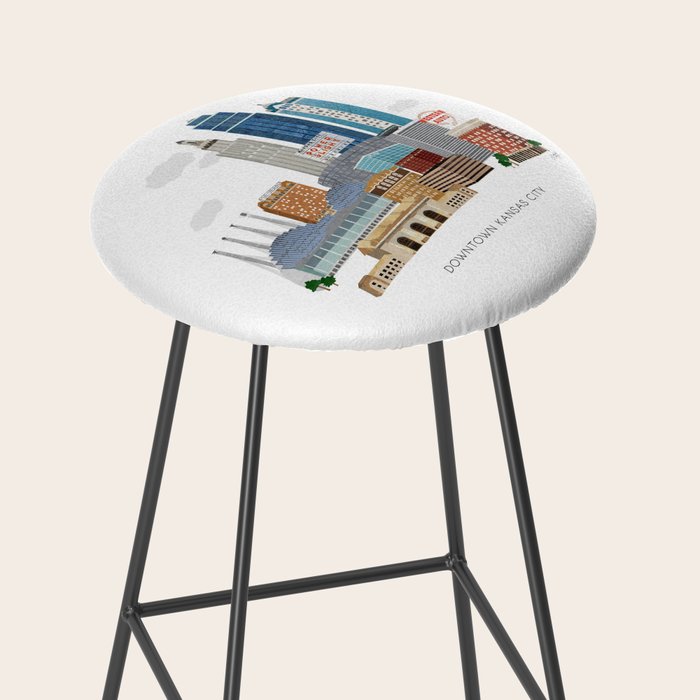 Kansas City Skyline Stool Gallery Image 2
