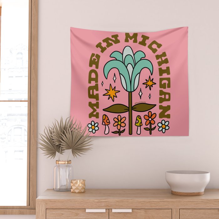Made In Michigan Wall Tapestry Gallery Image 2