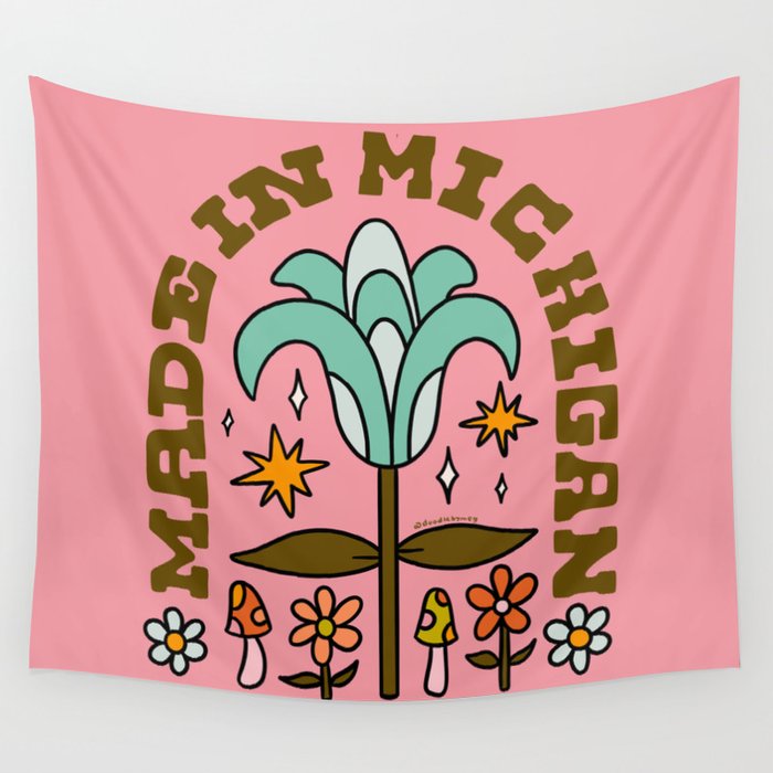 Made In Michigan Wall Tapestry Gallery Image 1