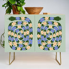 Flower Snake - Green, Blue and Off White Credenza Gallery Image 1